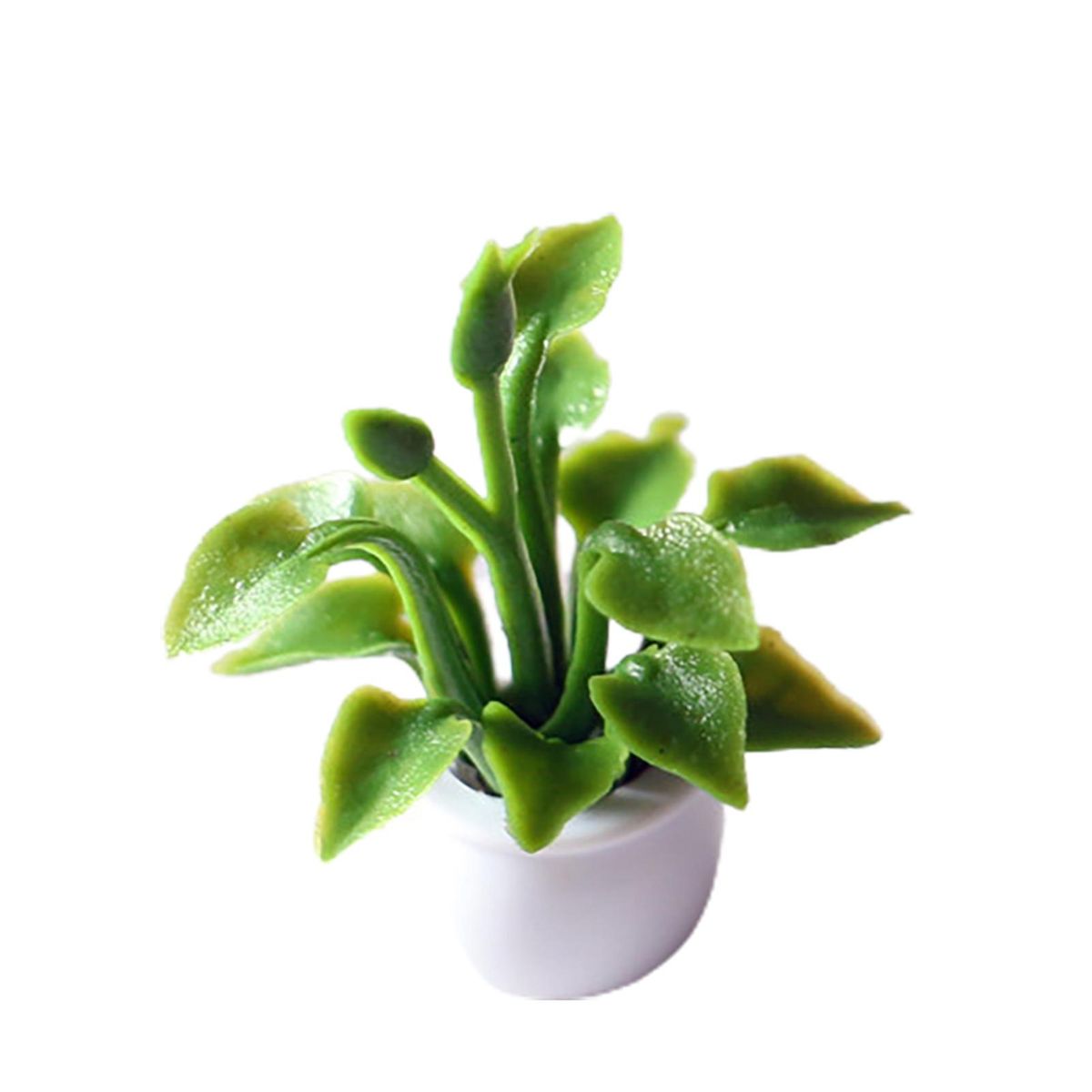 Dollhouse Pot Plant High Pot Plant Model Green