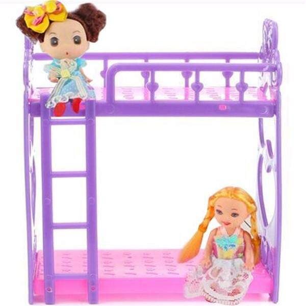 Plastic Bunk Bed W/ Ladder 1:6 For Barbie Doll's House Dollhouse Furniture