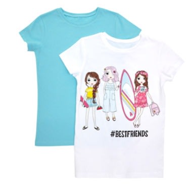 Girls Cotton T-shirt- Pack Of 2