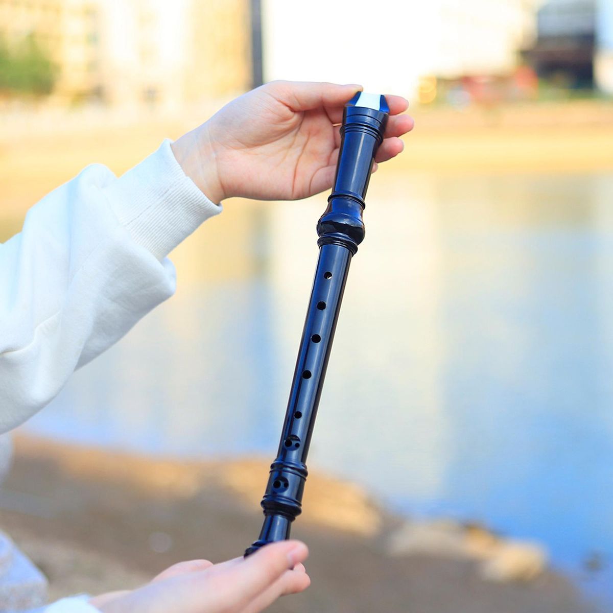Professional 8 Hole Soprano  Descant W/ Cleaning Rod For Black