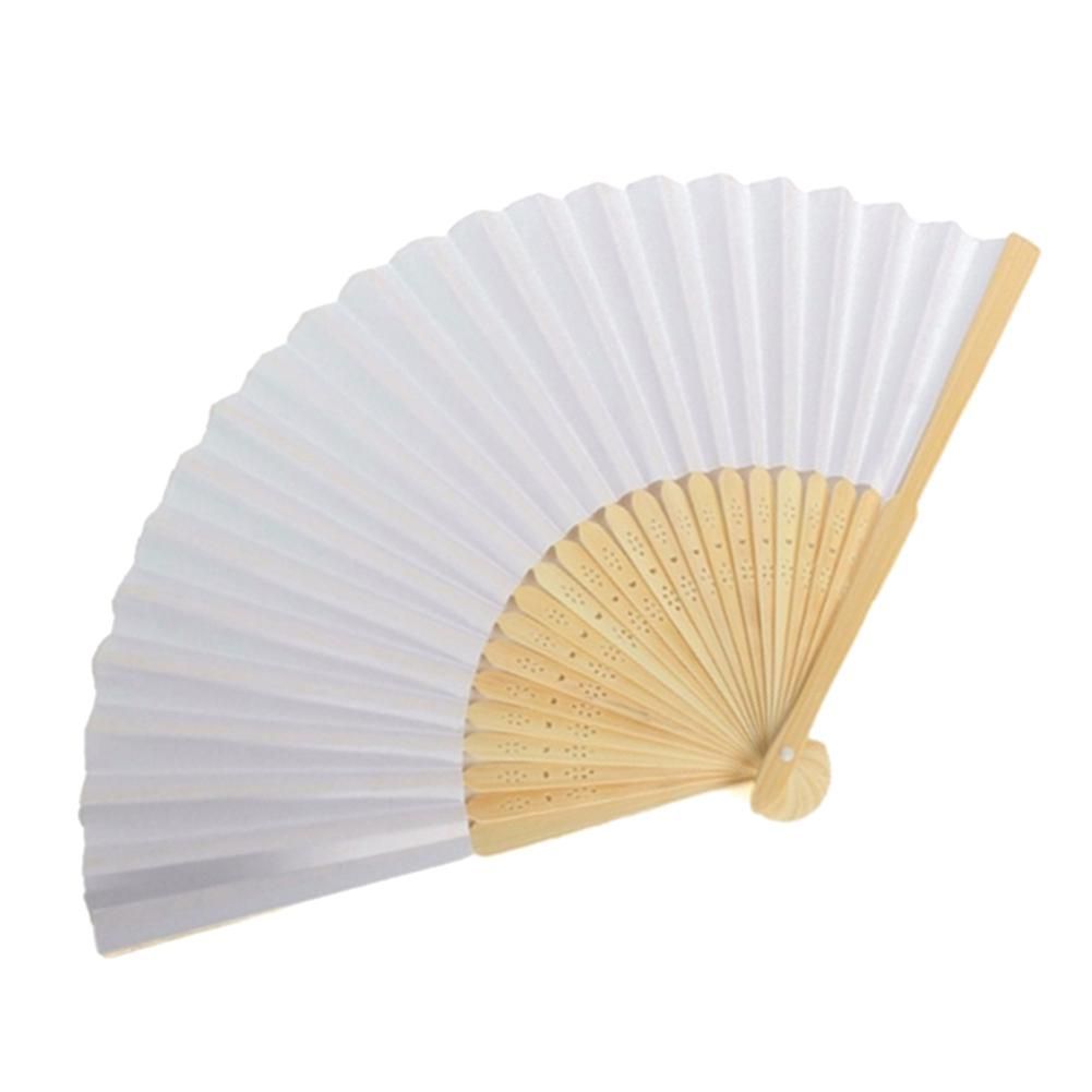 Paper Drawing Gift Folding Bamboo DIY White Blank Painting Ornaments Wedding For Fan Practice New Party Hand Calligraphy