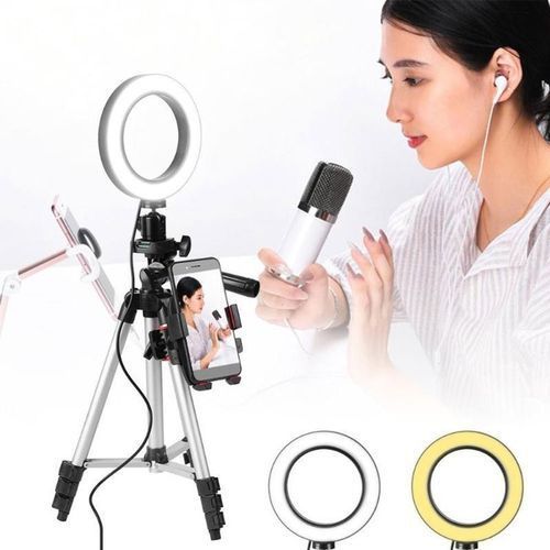 5.7''Ring Light With Tripod Stand For YouTube Video & Makeup