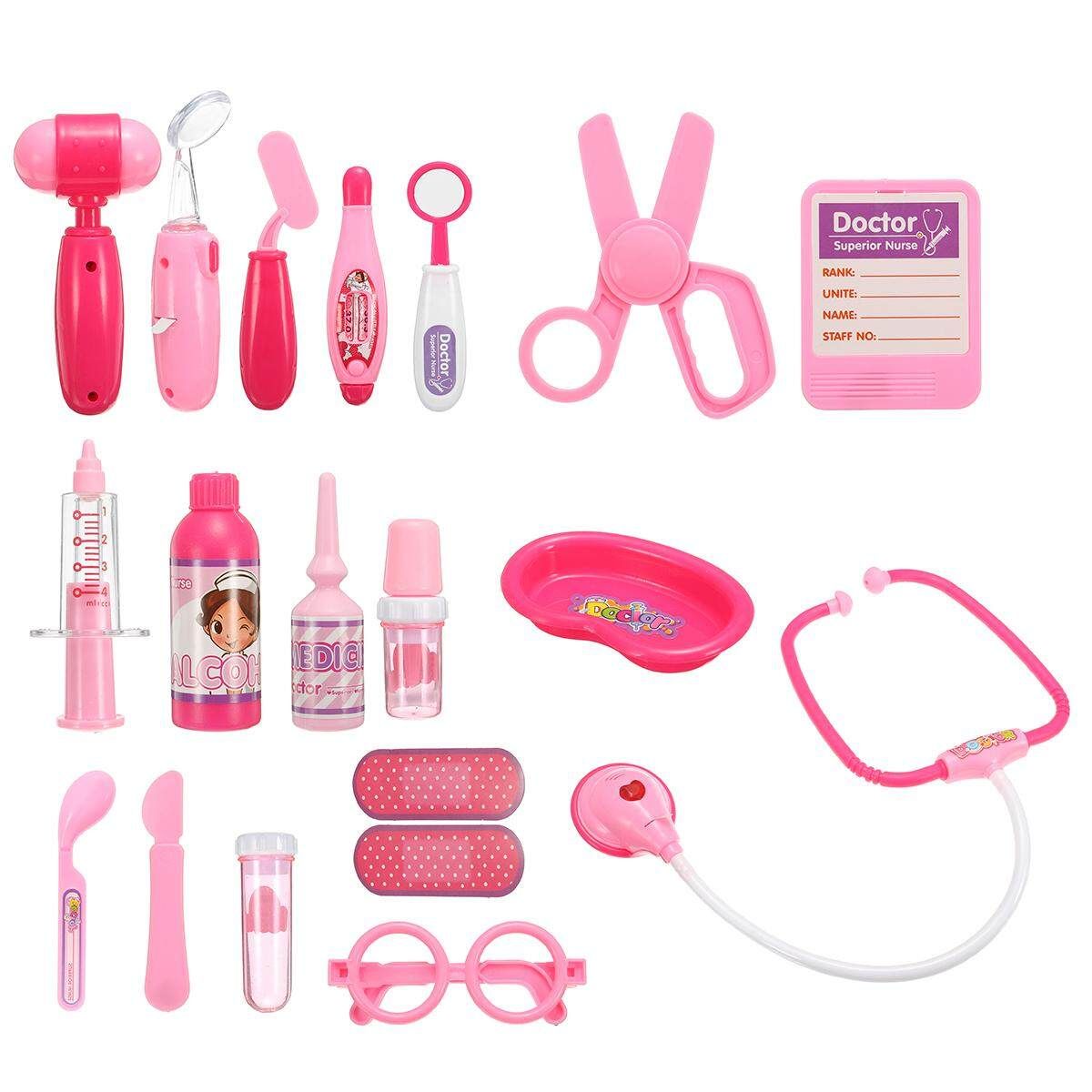 Play Doctor Pretend Kit Kids Set With Carry Case For Girls 18PCS