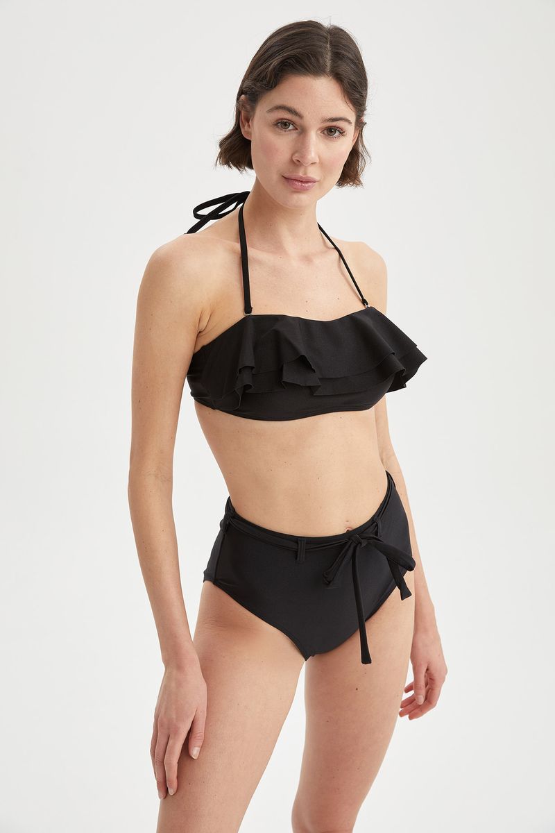 Woman Regular Fit Bikini Bottom - Black