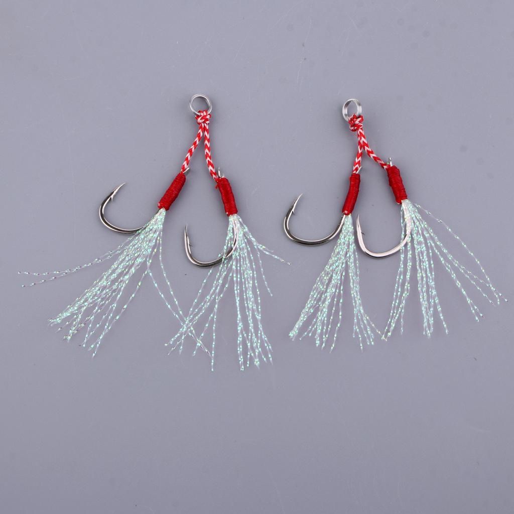 2pcs Heavy Duty Fishing Assist Hooks Sea Fishing Hooks For