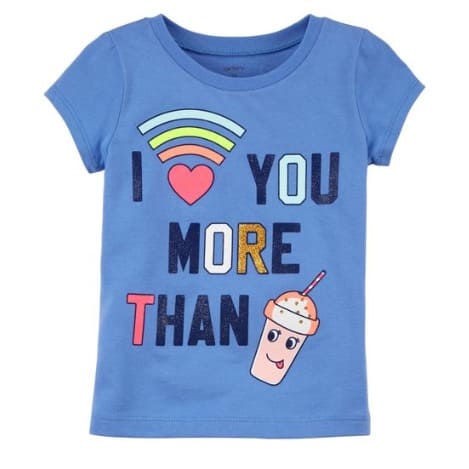 I Heart You Graphic Top- Blue