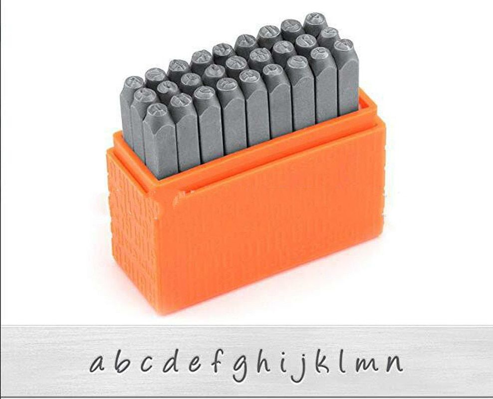 Jewerly Stamp Handstamping Steeold Silver Metal Stamps Leather DIY Custom LOGO Name Jewelry Tools Number Alphabet Set Puncher