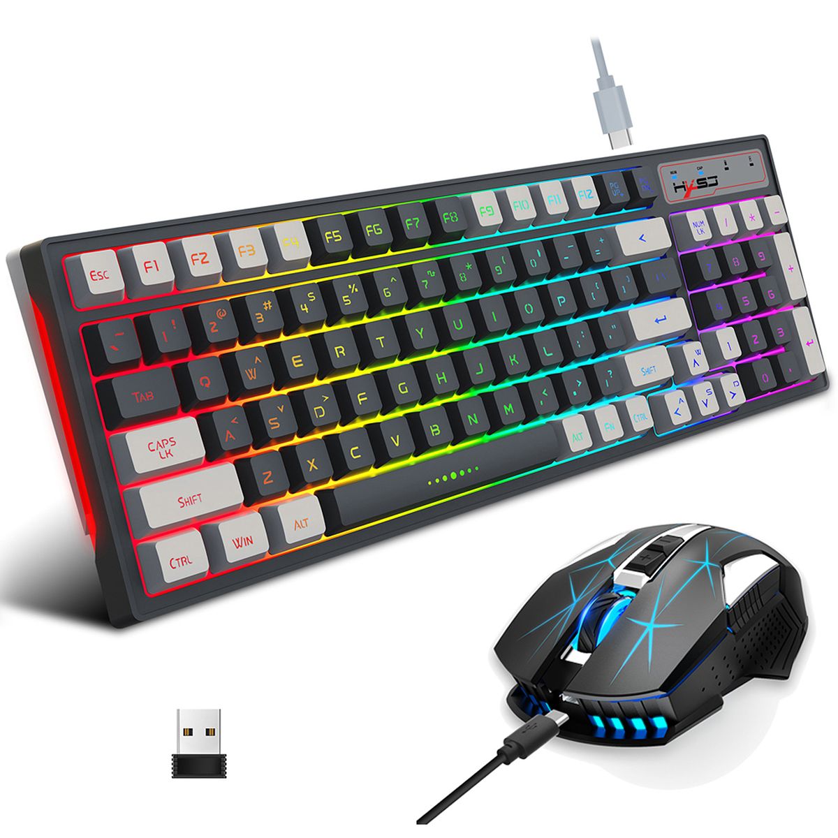 L99 2.4G Wireless Rechargeable Keyboard Mouse Combo 96 Keys