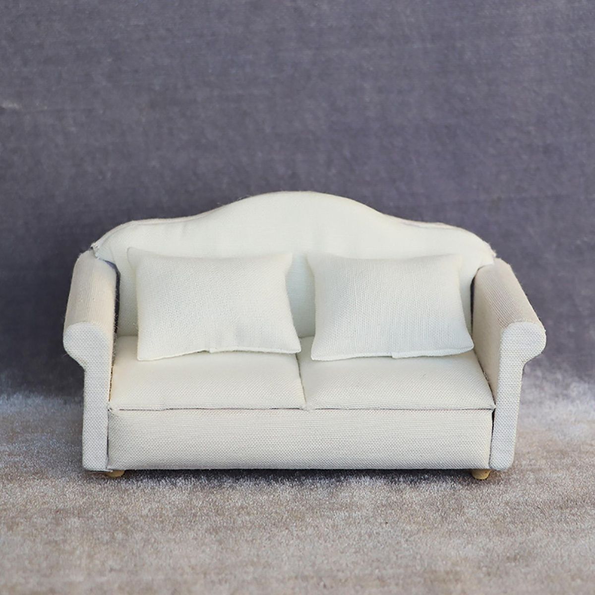 1 Set Dollhouse Sofa Miniature Sofa Furniture Accessories White