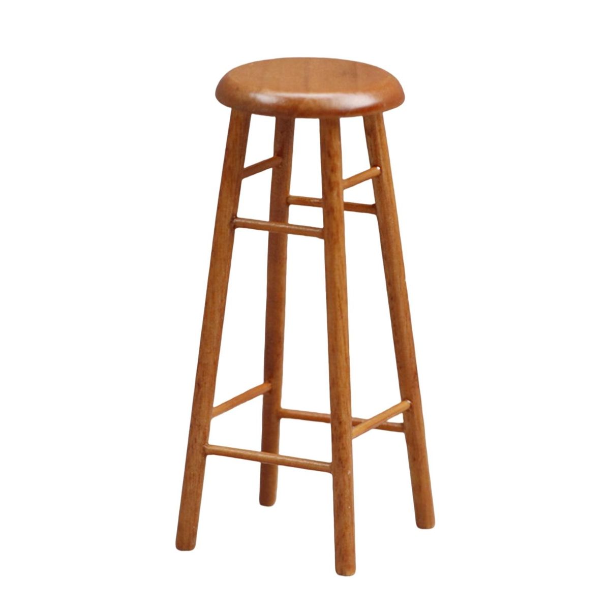 Dollhouse Stool Mini Round Stool Dollhouse Accessories Brown