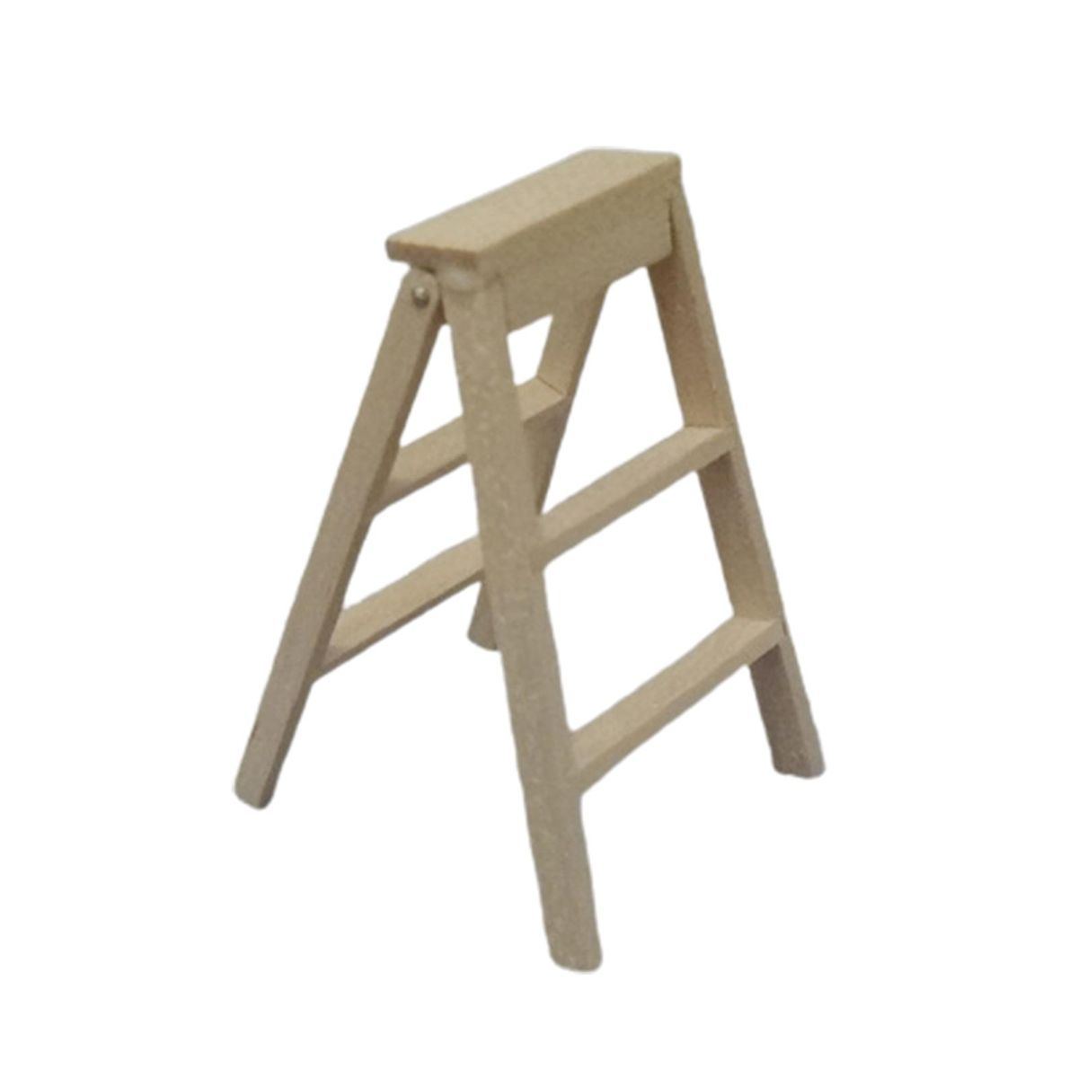 Ladder Model Dollhouse Collapsible Ladder Wooden Color