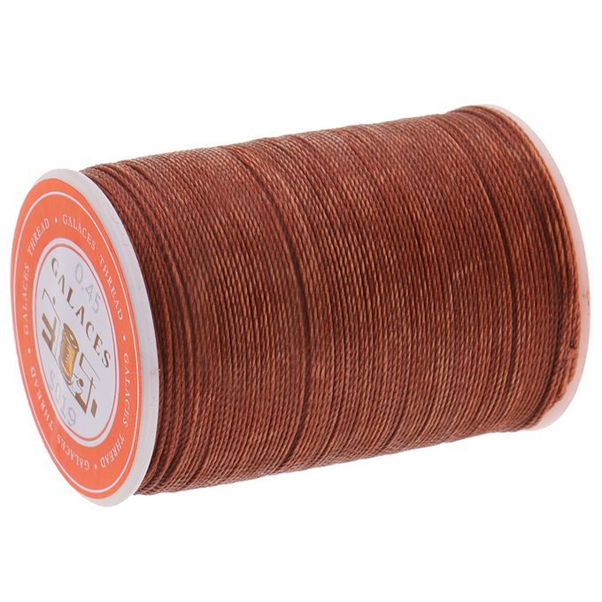 045mm Leather Sewing Waxed Thread Hand Stitching Repair Cord Coffee 2
