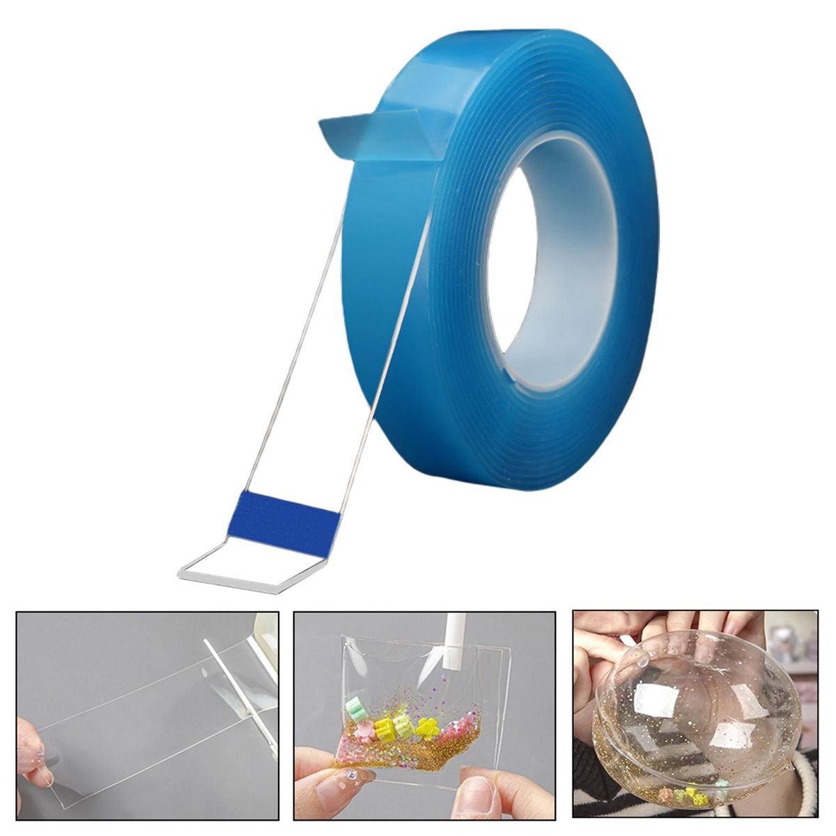 Blow Bubbles Balloons Double Sided Tape Kids Toy Length 1M