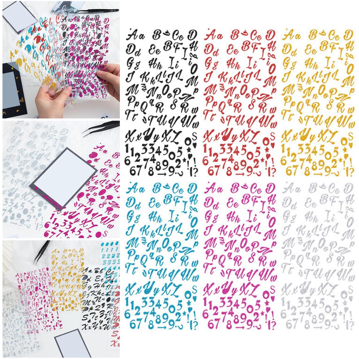 6Pcs Self Adhesive Sticker Journal Aesthetic Diary DIY Letters 2