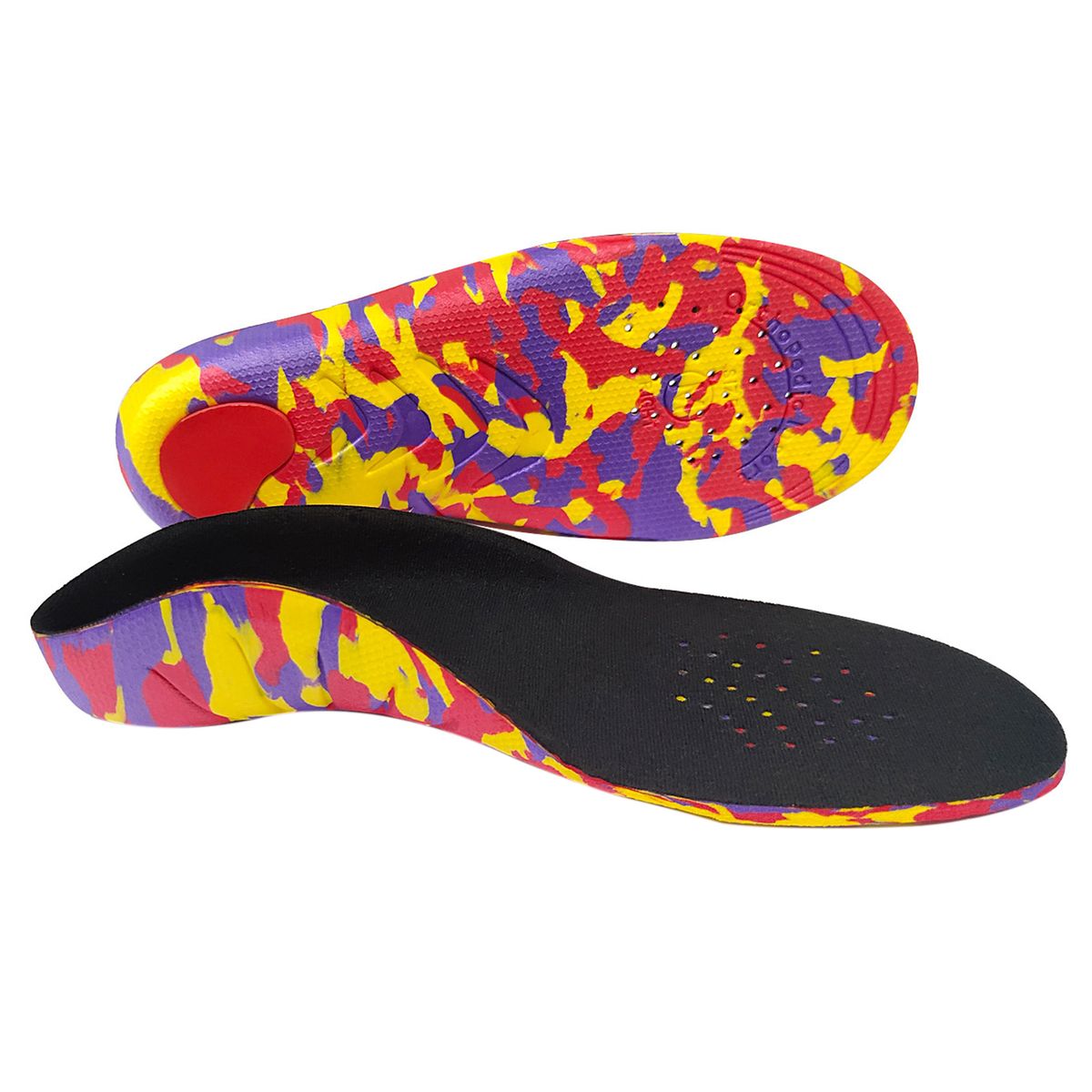Pair Flat Foot Correction Insoles Heel Shockproof Light