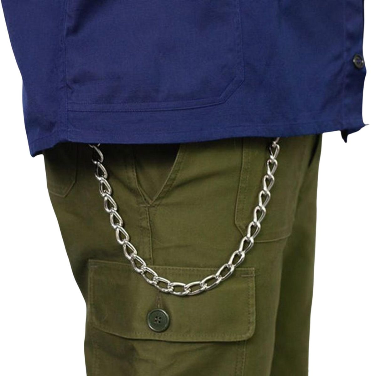 Trousers Chain Men Silver Color Jeans Link Chain Silver