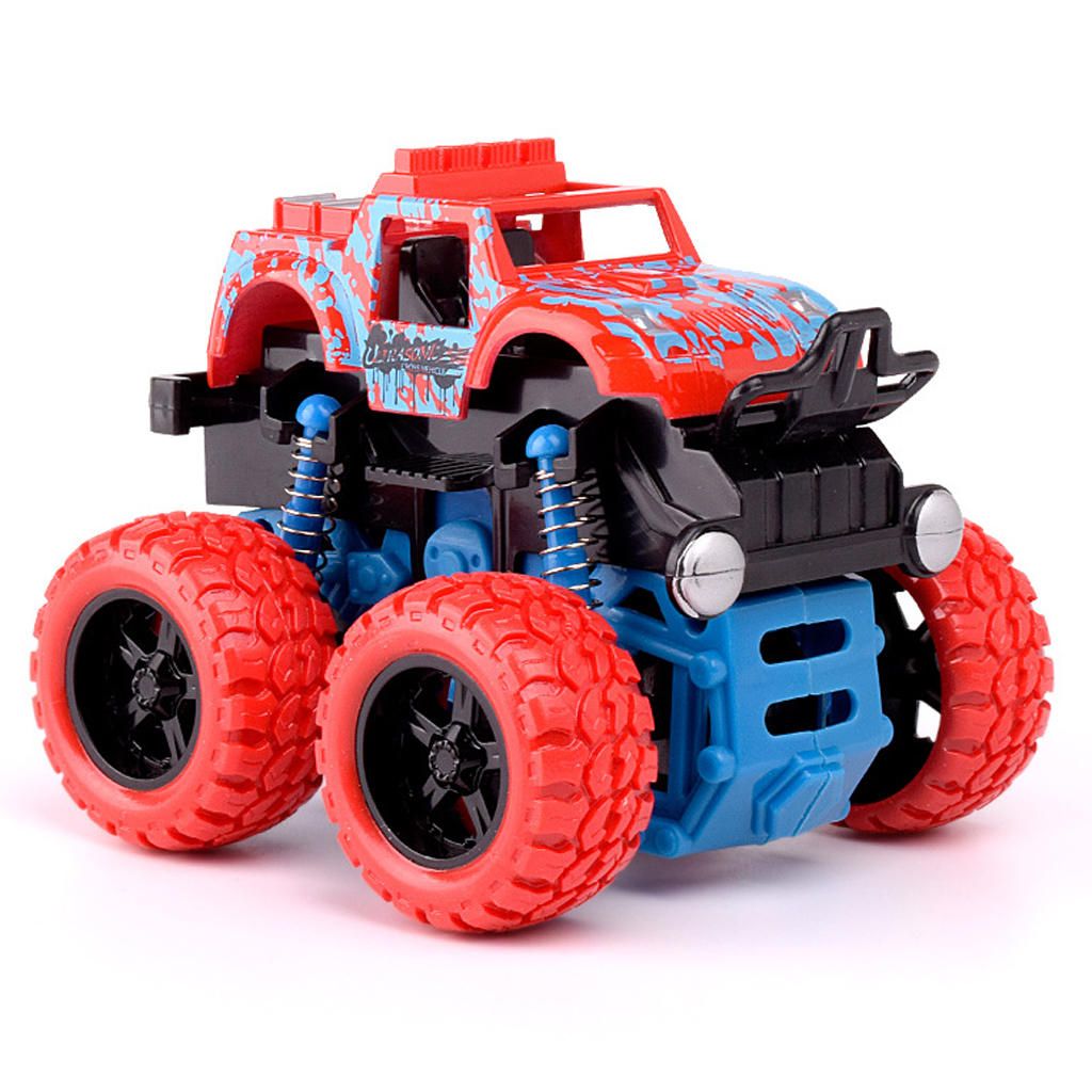 1Pc Friction Powered Truck Inertia Car Big Tire Wheel
