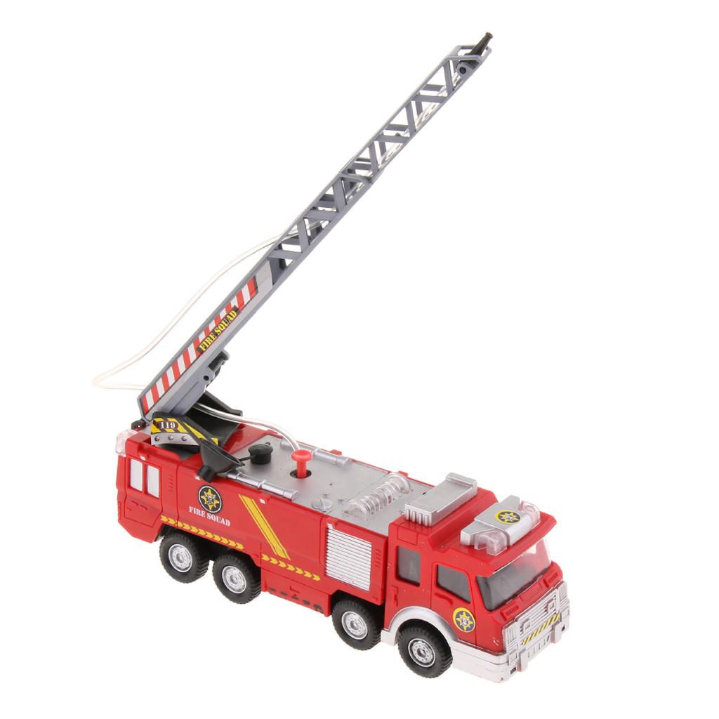 Simulation Electric Fire Truck Toy With Flashing Fun Game