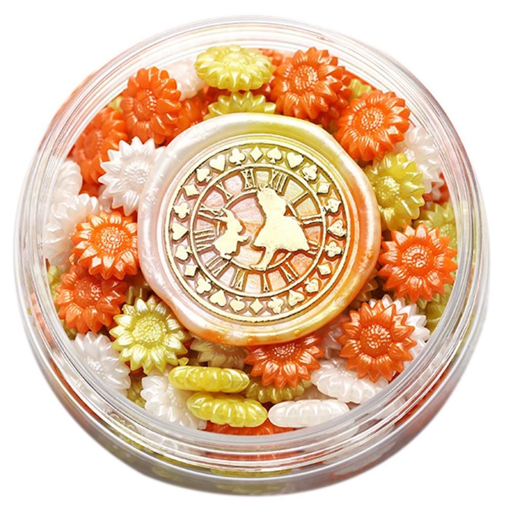 Wax Seal Beads, 150Pcs Sunflower Shape Wax for Wax Stamp Sealing , F