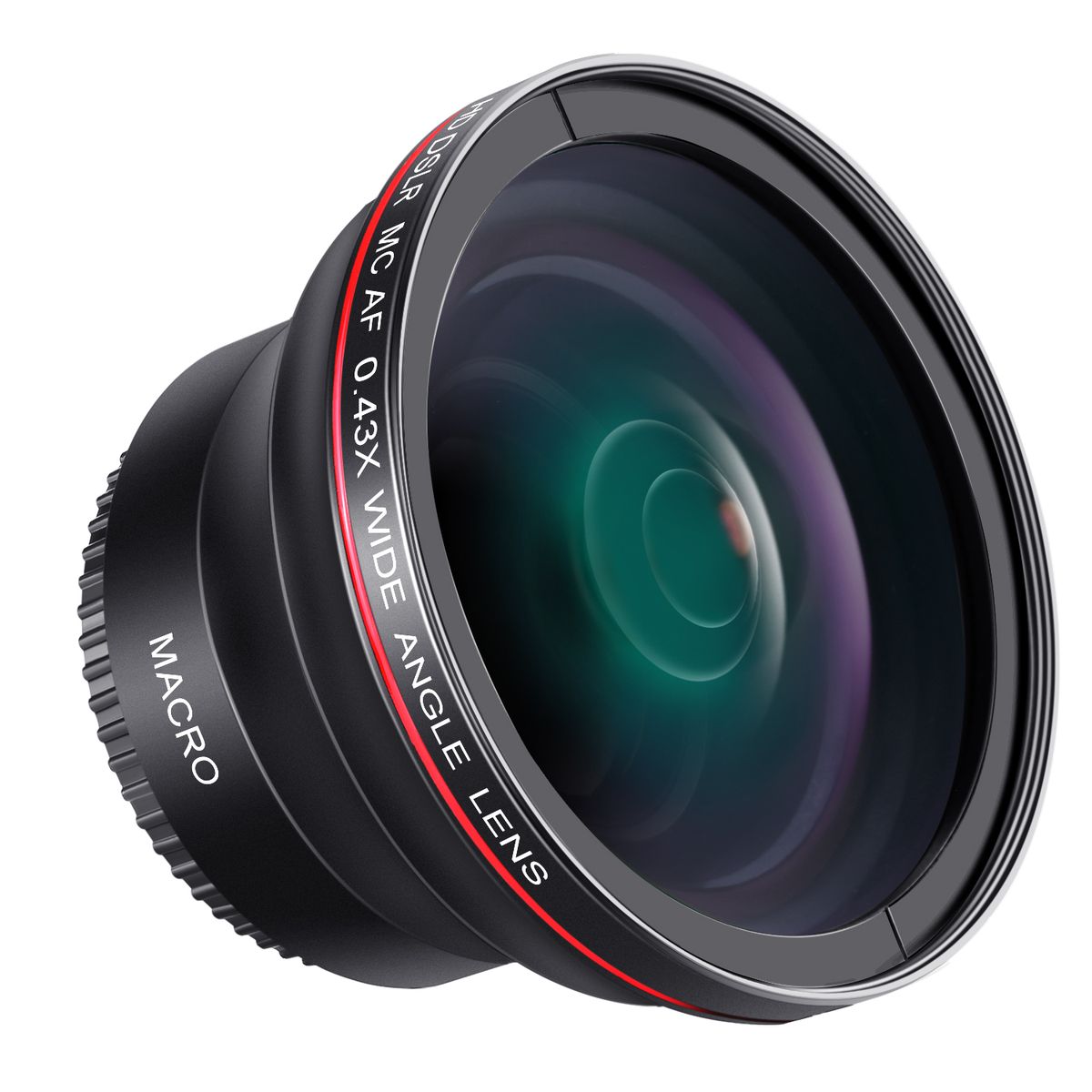 58MM 0.43x Professional HD Wide Angle Lens (Macro Portion) For Canon EOS Rebel 77D T7i T6s T6i T6 T5i T5 T4i T3i T3 SL1 1100D 700D 650D 600D 550D 300D 100D 60D 7D 70D