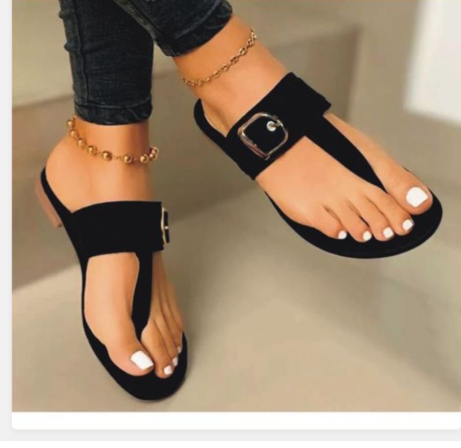 Ladies Classy Flat Slippers - Black