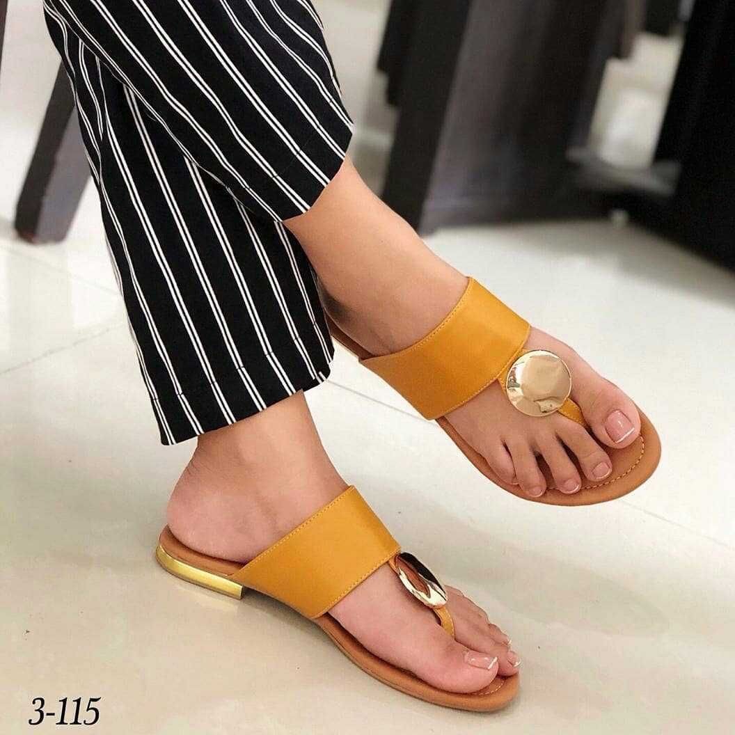 Ladies Casual  Slippers-Yellow