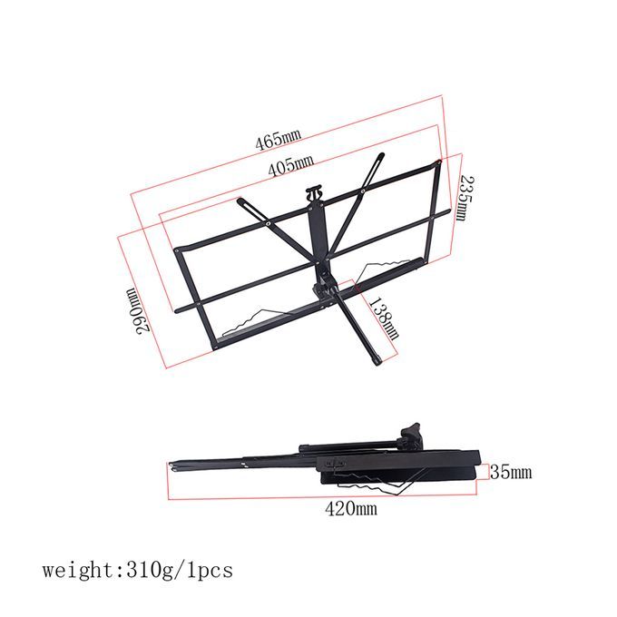 Tabletop Music Stand Metal Sheet Music Holder Folding
