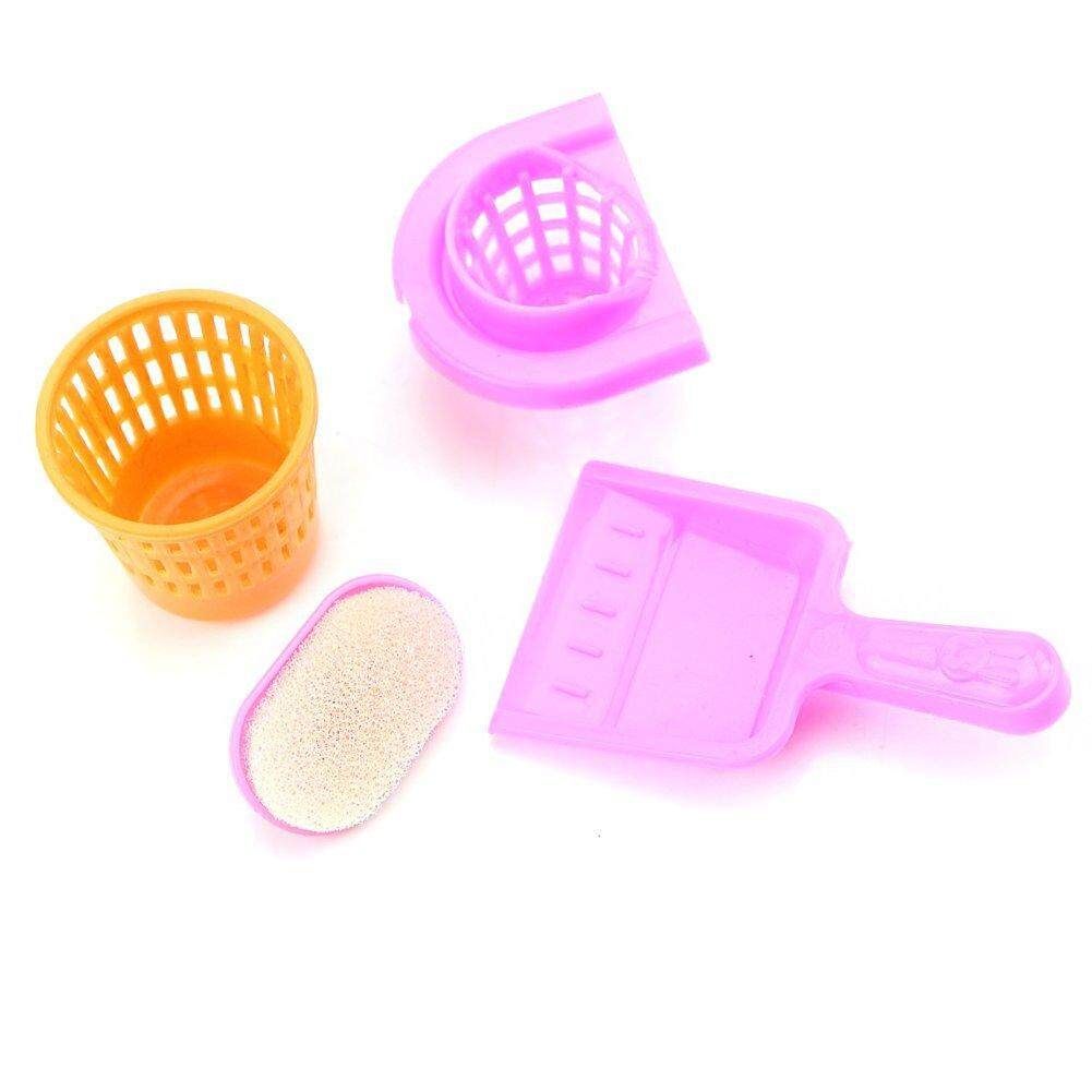252038325856 Set Of 9Pcs Home Furniture Furnishing Cleaning Cleaner Kit For Barbie Doll House