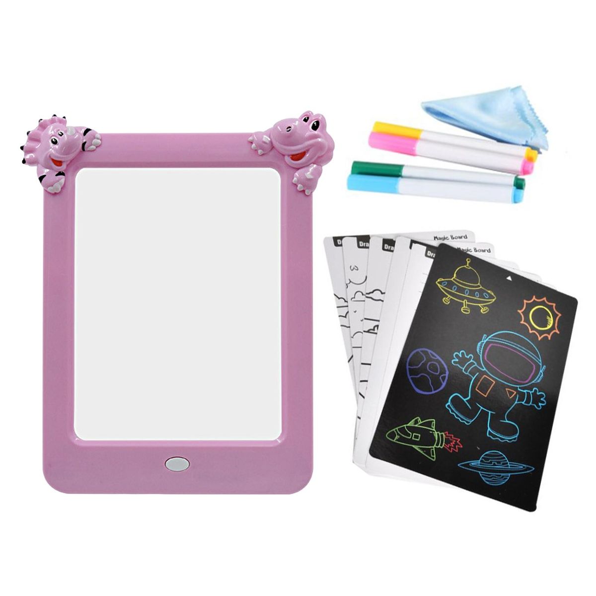 1 Set Writing Board LED Tablet Painting Tools Pink