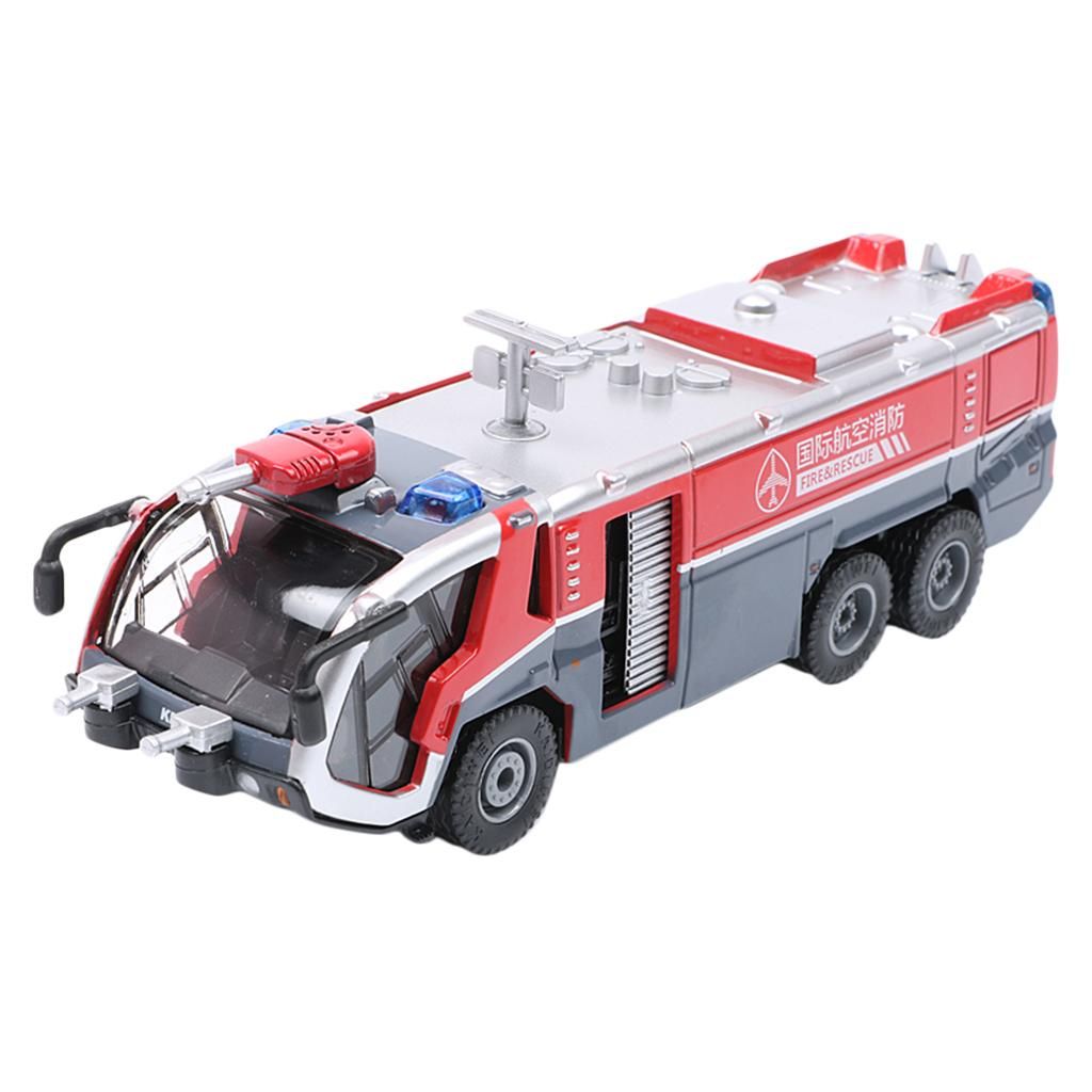 1/50 Kids Toy Fire Truck Model Simulation Fire Engine Pull Back Toy
