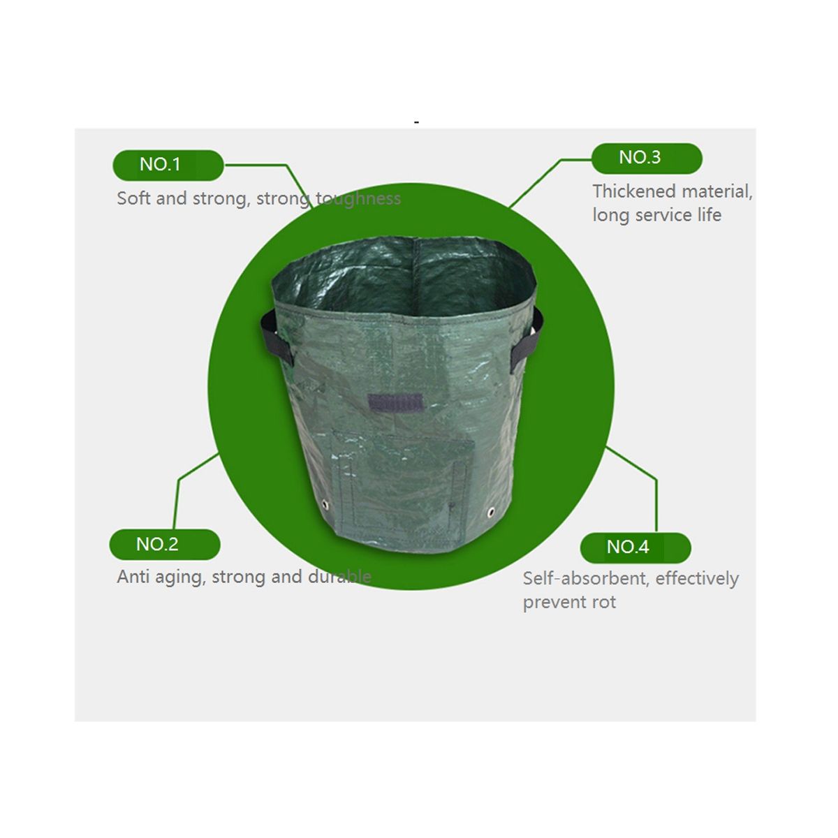7 Gallon Potato Grow Bags 6-Pack Thick PE Fabric Pots for Plants Handles Potato Planter Bags for Vegetables