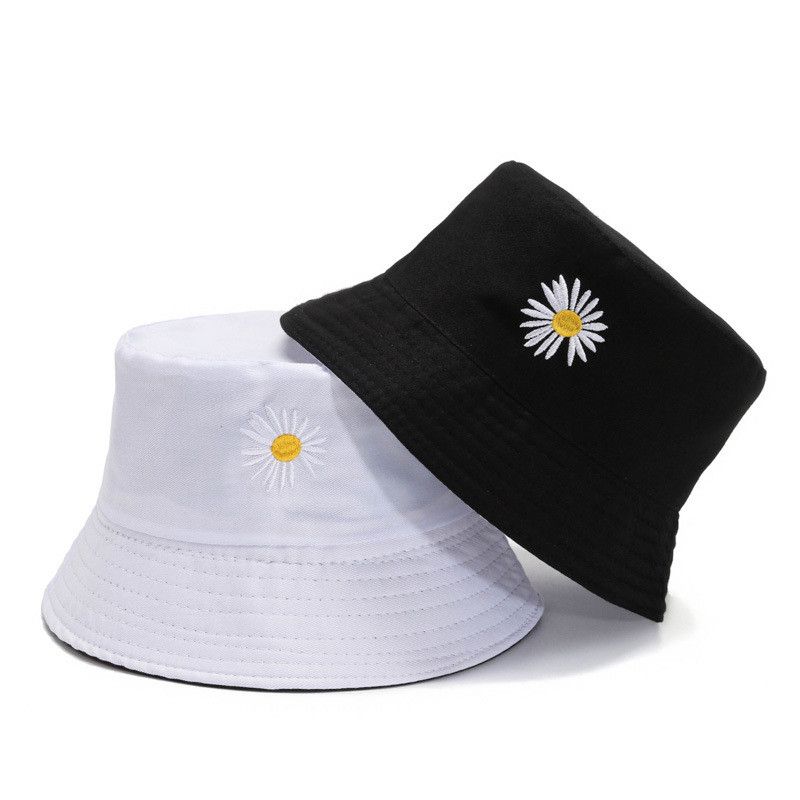 Women Bucket Cap Men Bucket Cap Black And White Reversible Fisherman Cap