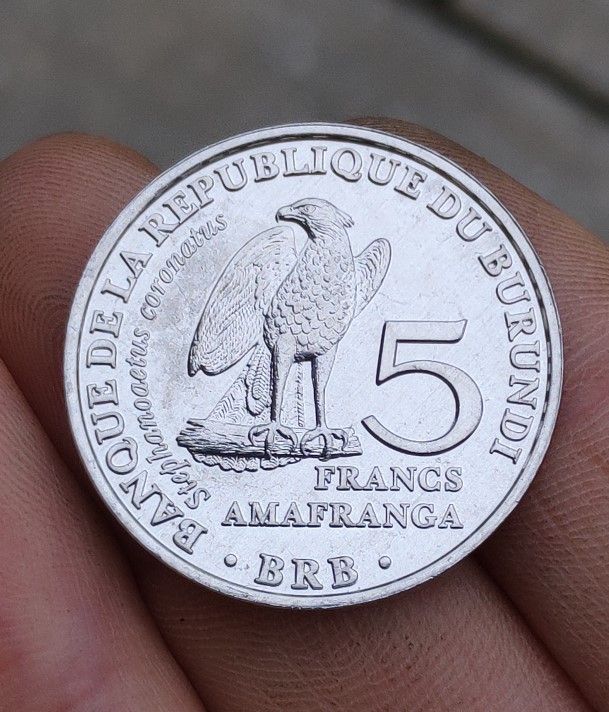 Burundi 5 Francs 26mm Africa Coins Old Infrequent Coin