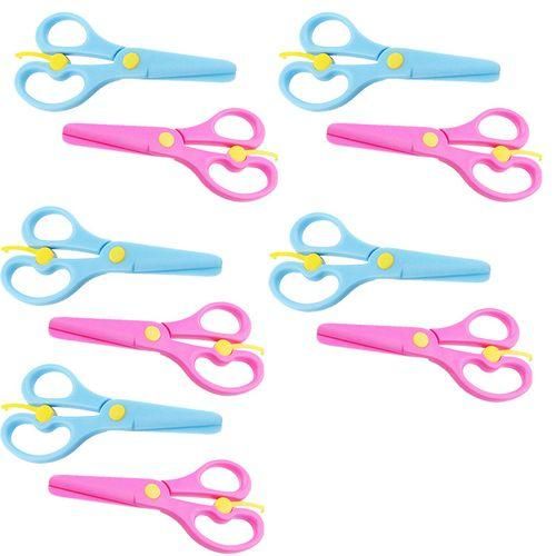 10Pcs Mini Safety Plastic Scissors Student Kids