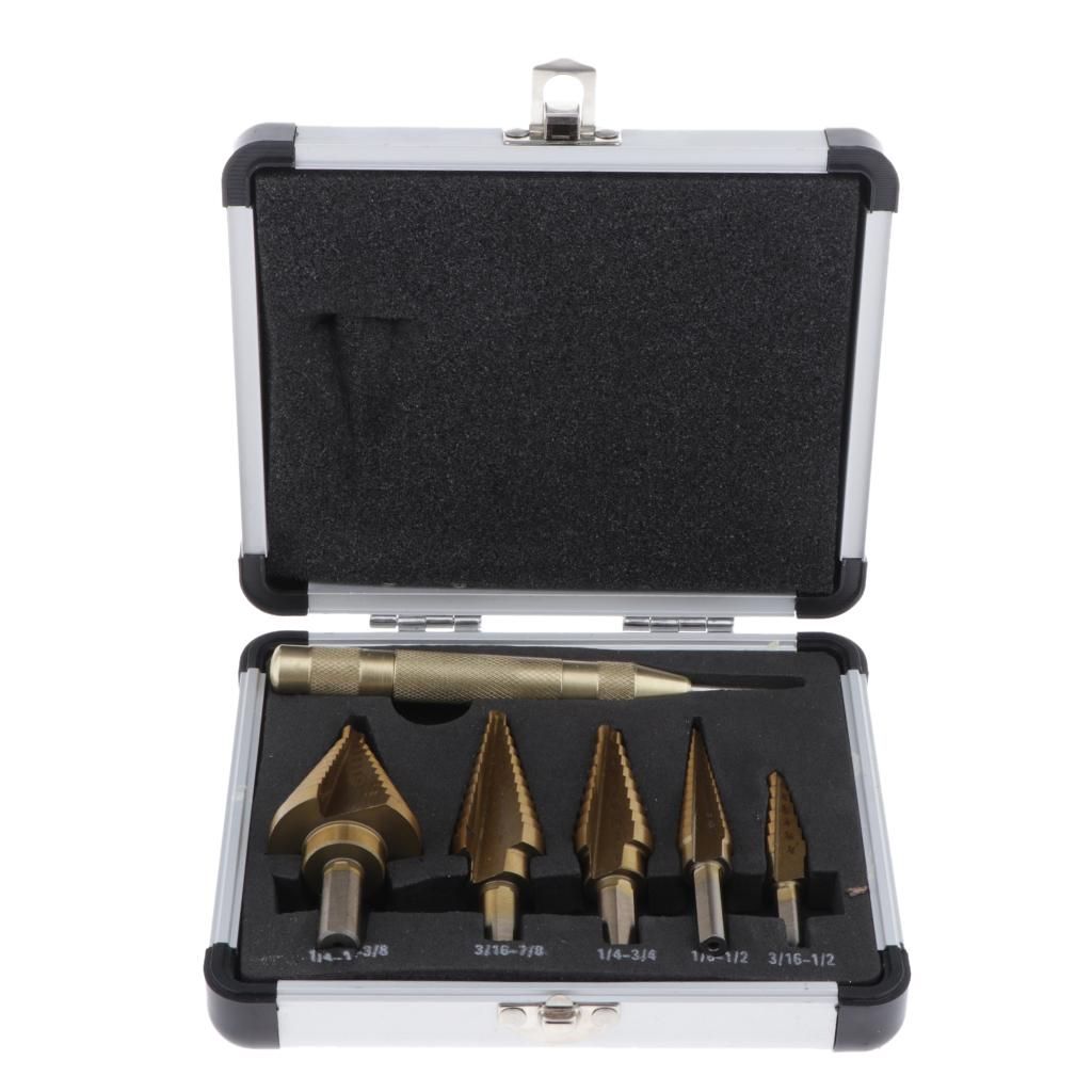 HSS Multi-hole Step Drill Bit Set 6Piece Punching