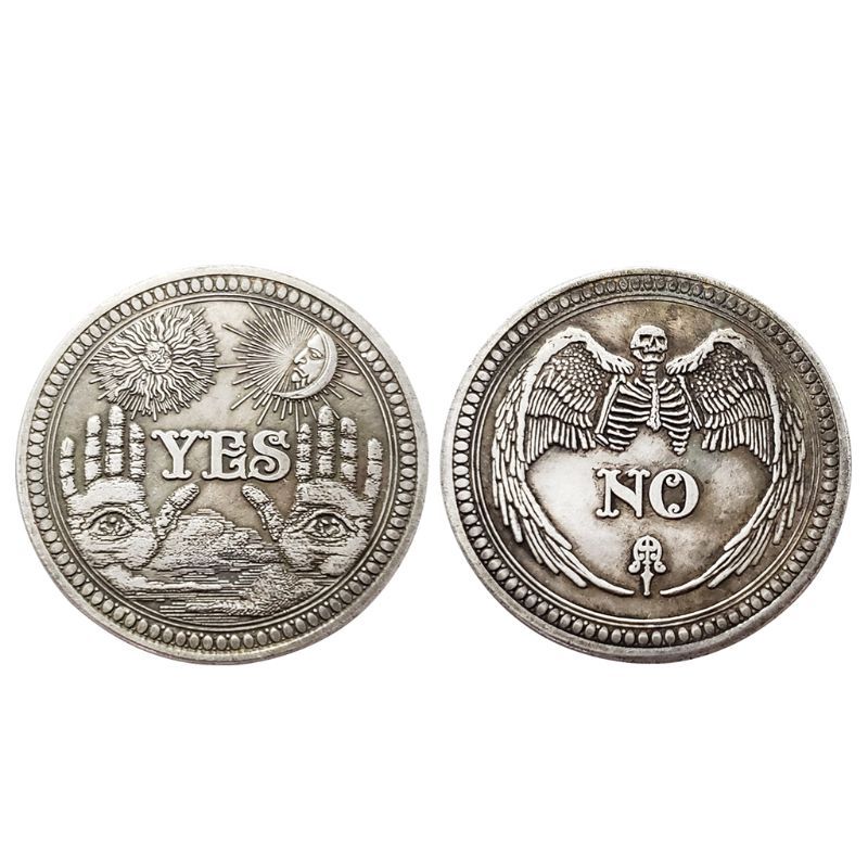 1PC Yes Or No Skull Commemorative Coin Souvenir Challenge