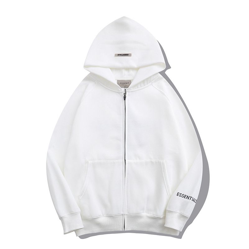 -Couple ESSENTIALS Hoodies Woman Fleece Loose Autumn Cardigan Sweaters Men Fashion Hooded