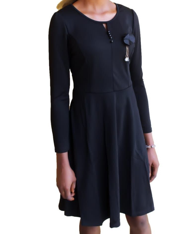 Mfed Long Sleeve Elegance Classic Midi Dress