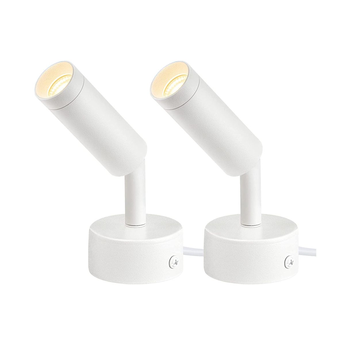3W Spot Lights Indoor Adjustable Up Indoor Floor Spotlight LED Dimmable Plant Spotlight Accent Lighting White US Plug