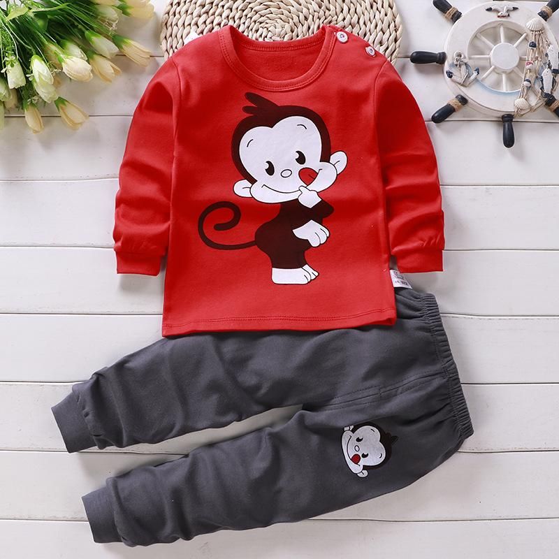 2-Piece Children'S Underwear Set Long-Sleeved Top + Pants A040