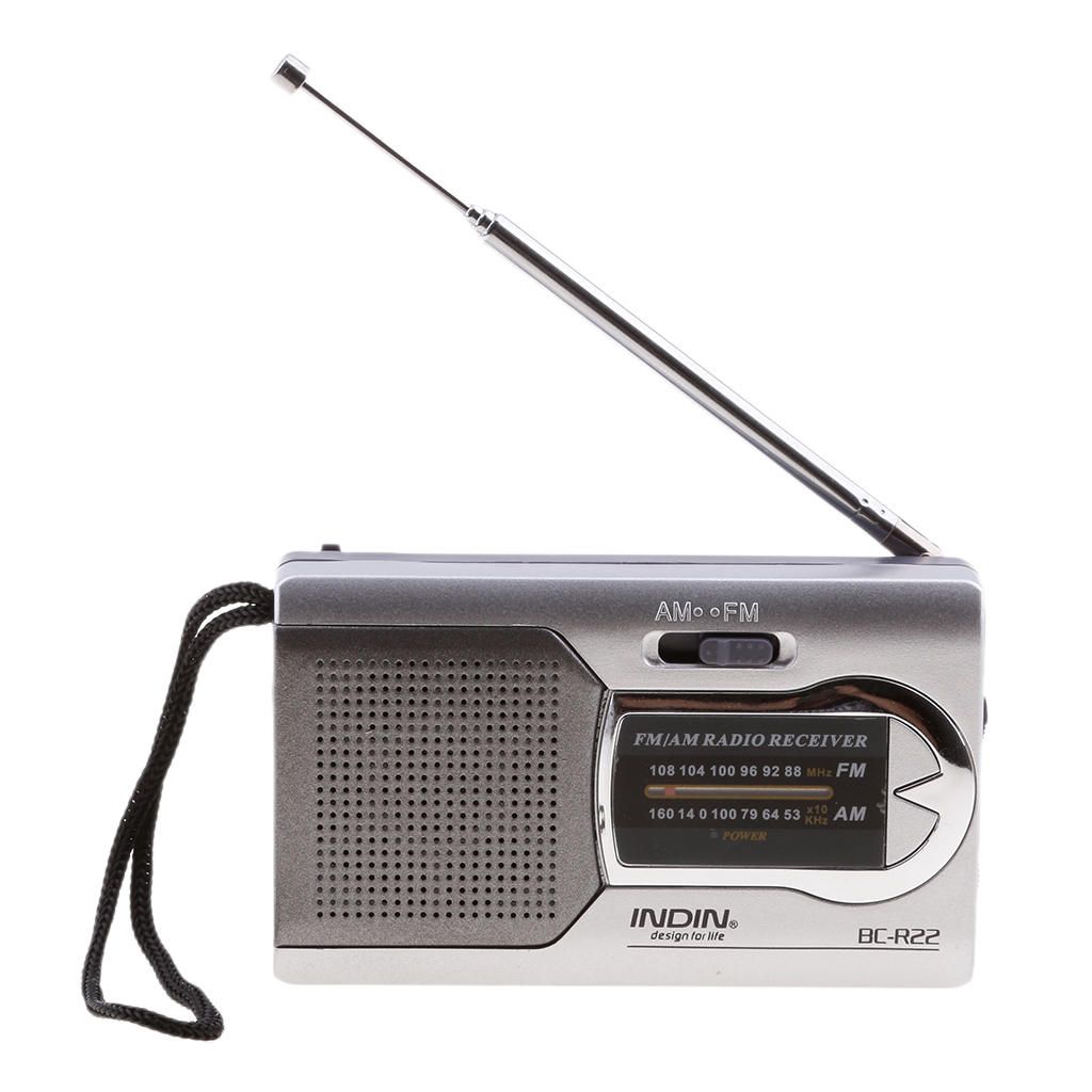 Pocket Portable Mini AM/FM Radio Speaker World Receiver Telescopic