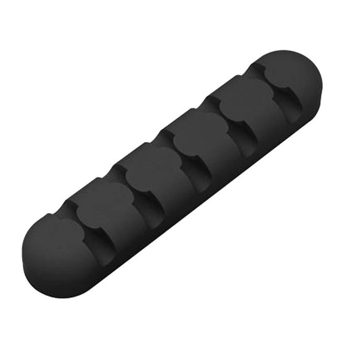 Silicone Adhesive Charging Cable Management Clips Holder Black