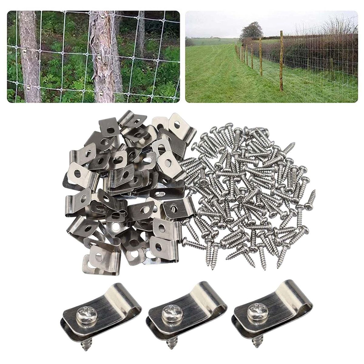 Fence Wire Clamp Stainless Steel Fencing Mount Aluminum