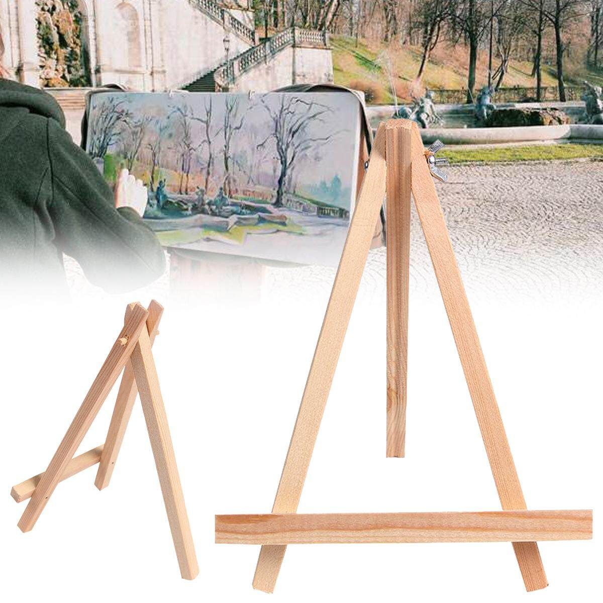 4 X Small Timber Easel Display Wood Wooden Stand 24 Cm New