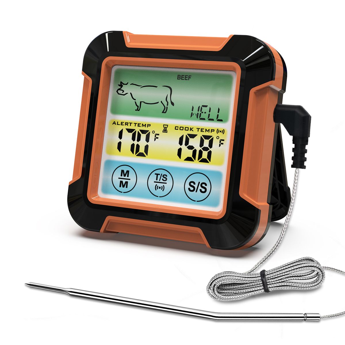 Digital Meat With Long Probe Upgraded Grill Waterproof