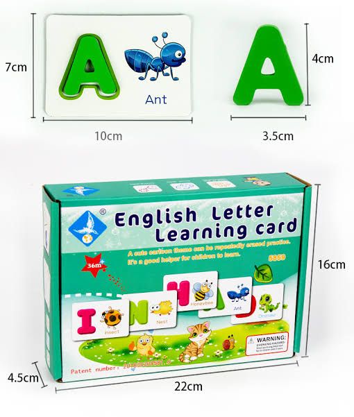 Children's English Letters Learning Alphabet Cards