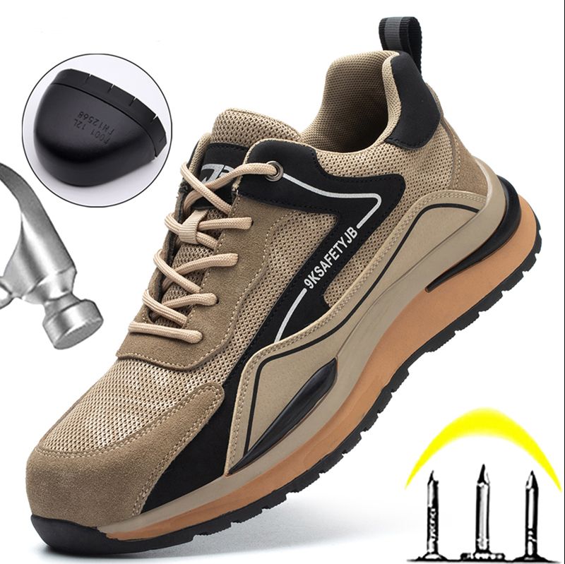 Men Work Safety Shoes Work Sneakers Steel Toe Cap Puncture-Proof Shoes