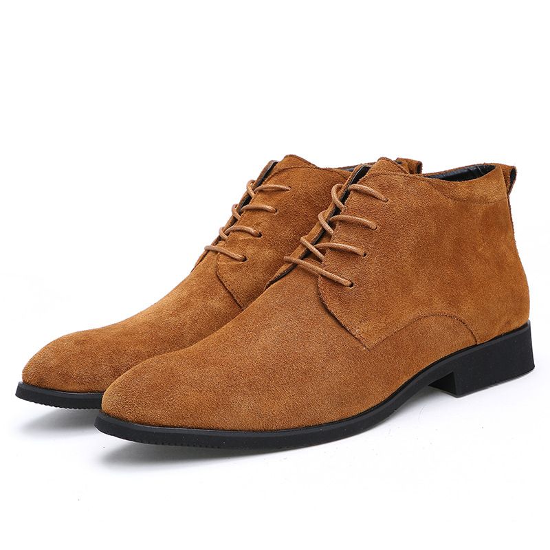Draft Chelsea Lace-up Boots In Brown
