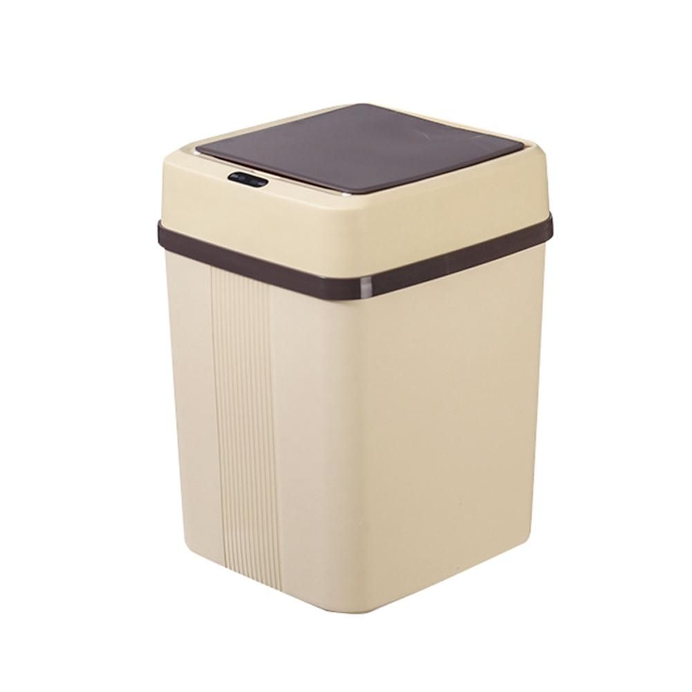 12L Can Garbage Bin for Office Kitchen Bathroom Toilet Trash Can Automatic Induction Waste Bins with Lid A