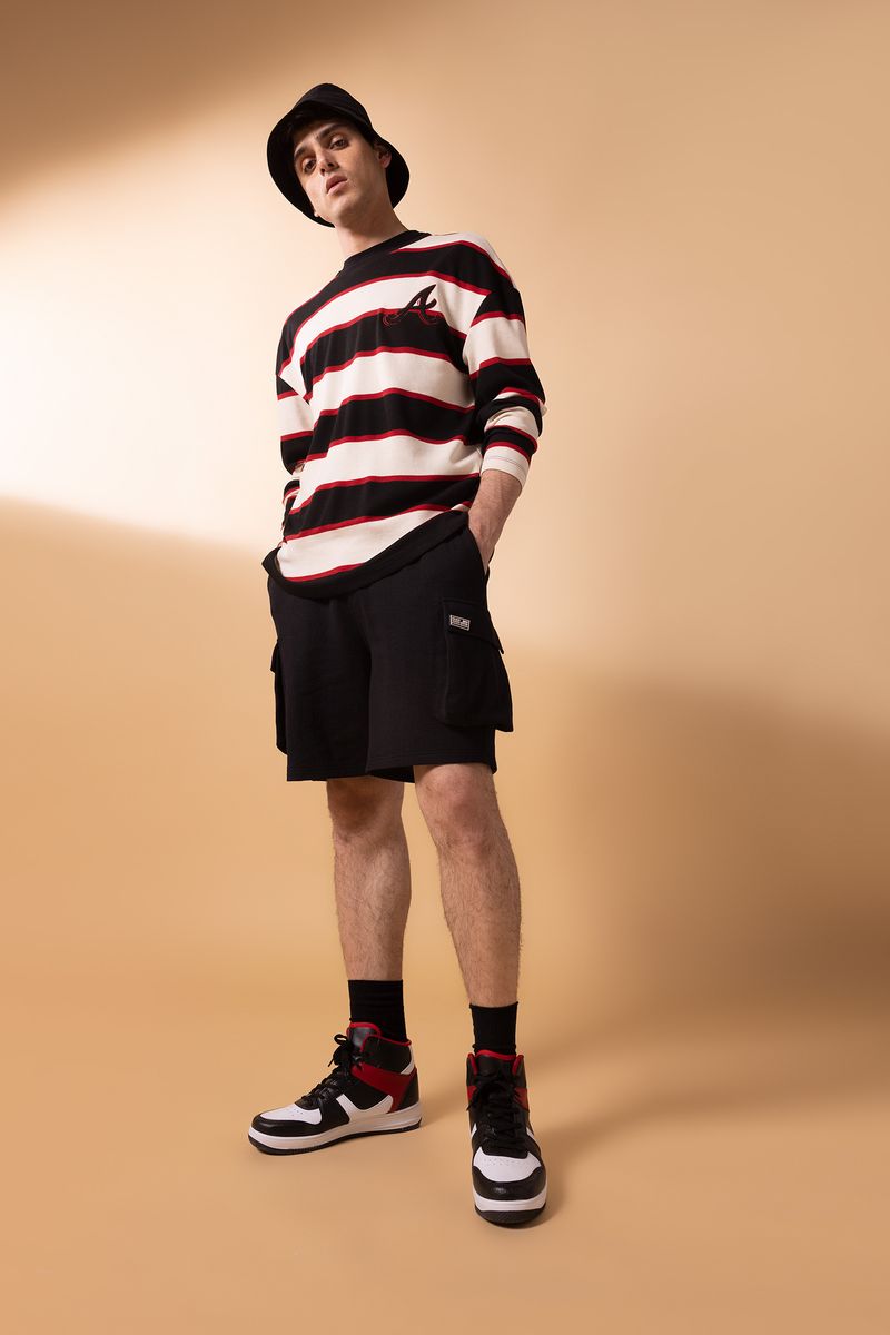 Man Young Regular Fit Knitted Short - Black